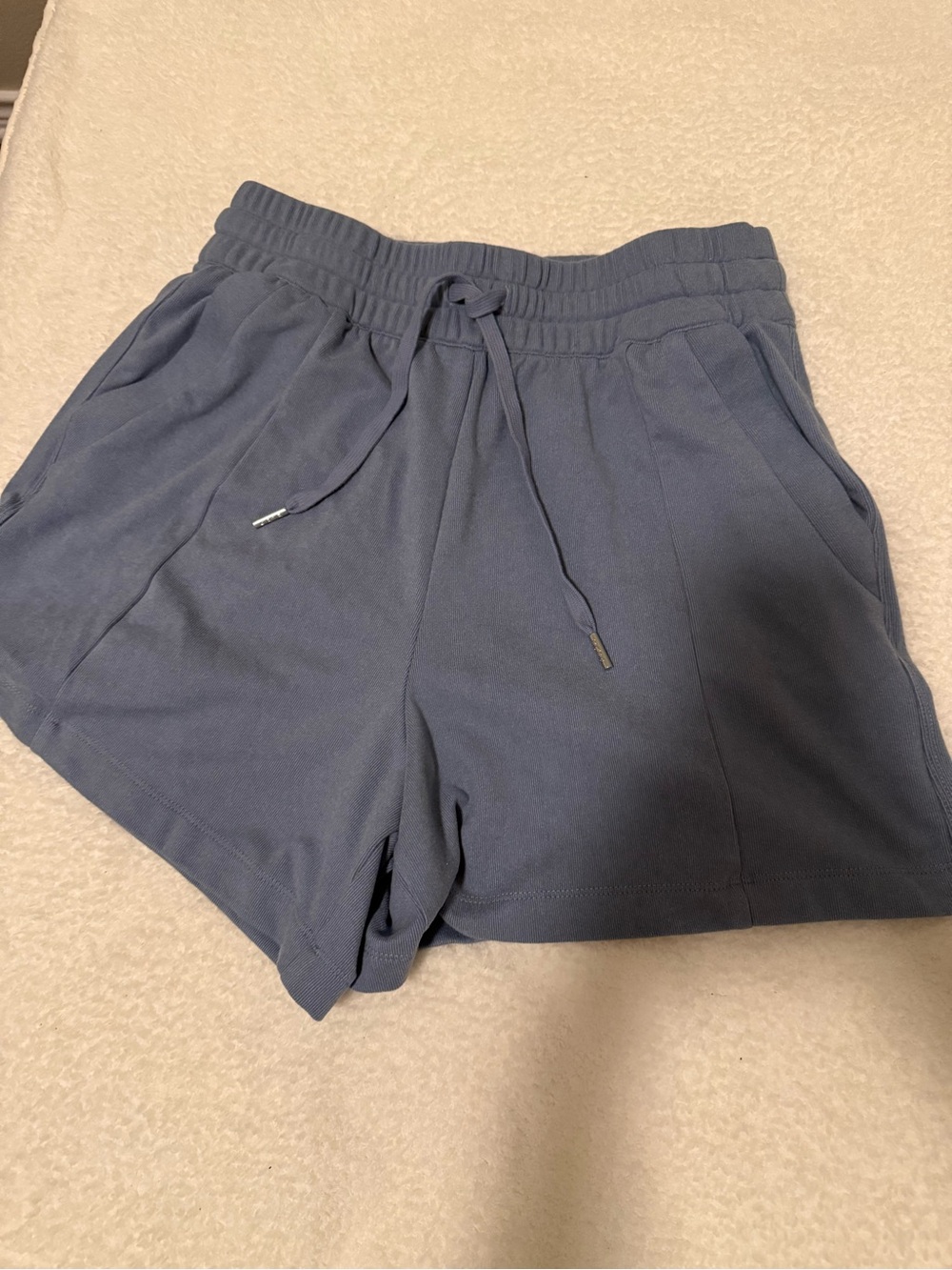 BCBG Men's Drawstring Athletic Shorts in Slate Blue